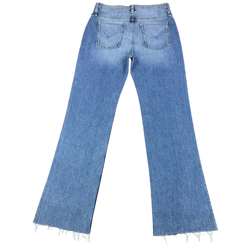 Hudson Sloane Womens Jeans Size 28 Blue Distressed Raw Hem High Rise W2050DJR - Picture 2 of 13